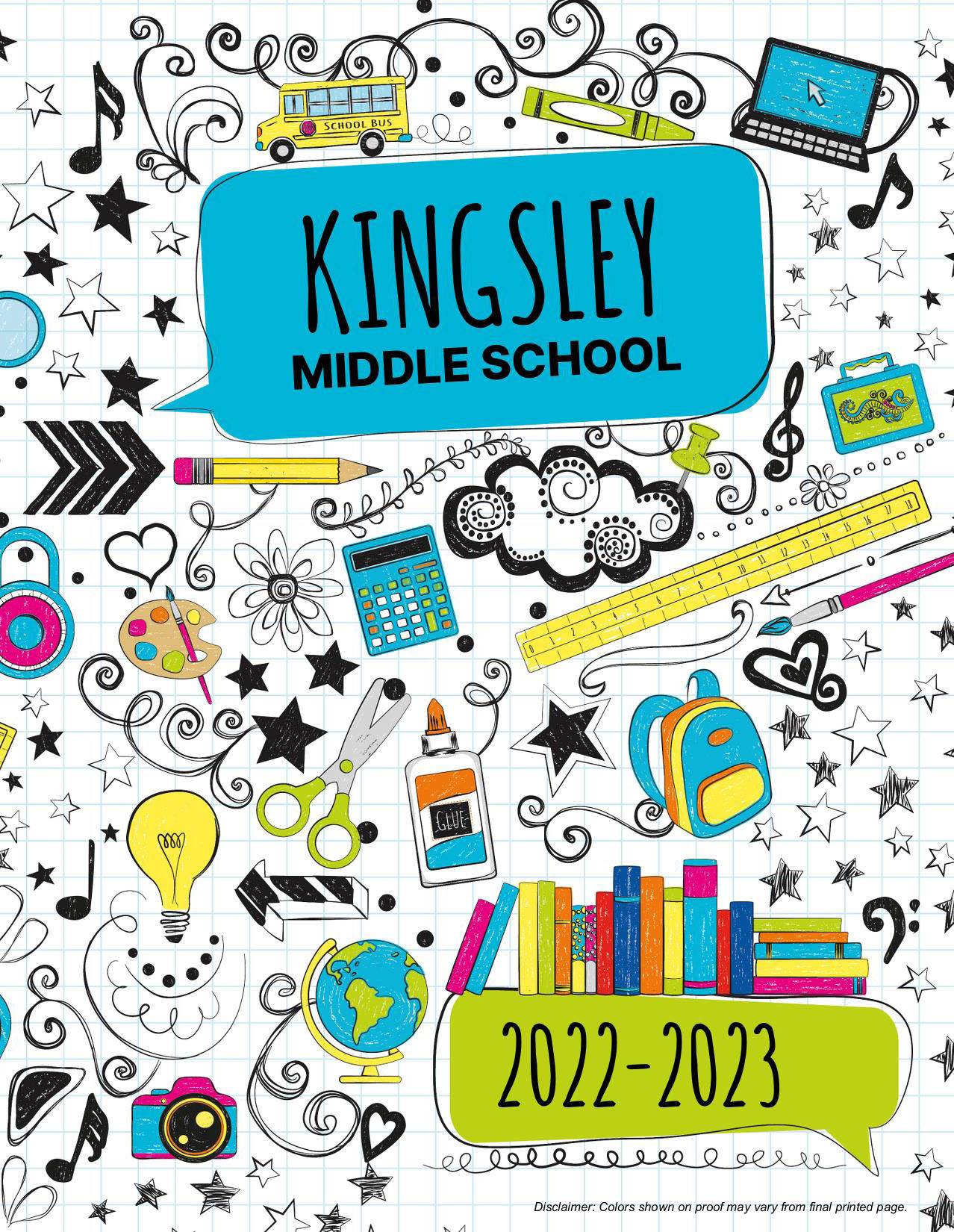 KINGSLEY MIDDLE YEARBOOK COVER